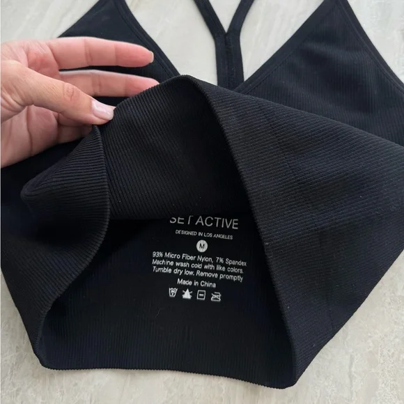 SCULPTFLEX® RIBBED V BRA - ONYX - Picture 3 of 3